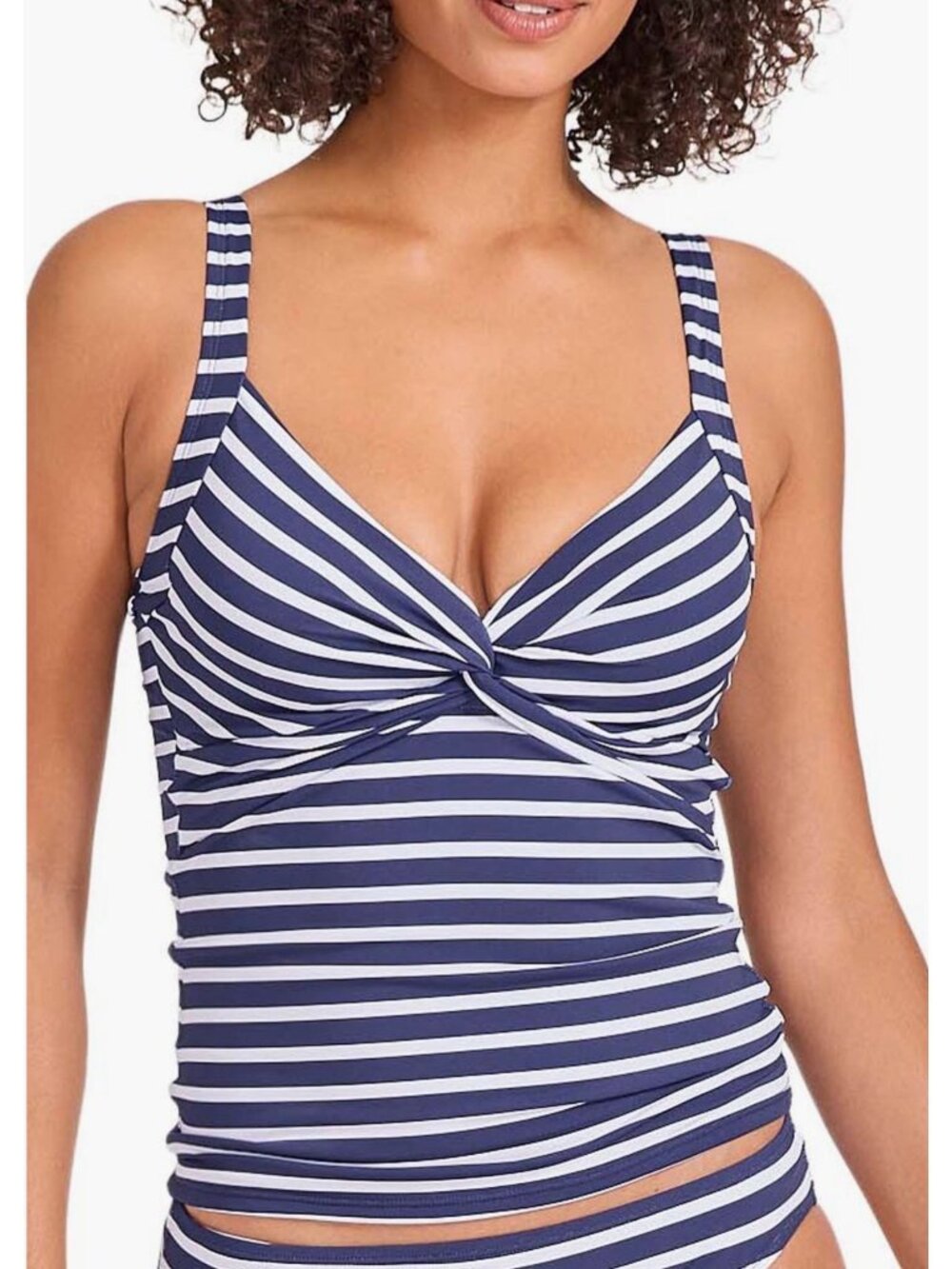 TOMMY BAHAMA Coastline Stripe Underwire Tankini Top SIZE S